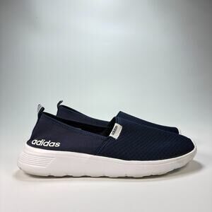 Adidas Lite Racer Slip On Shoes Navy Blue White Sneakers CG5925 Women's Size 8.5